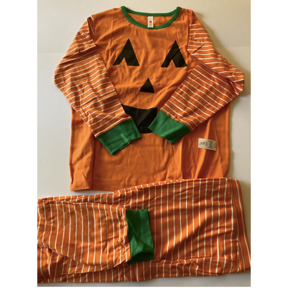 NEW Women's Plus Size Halloween Pumpkin Matching Family Pajama Set - Size 1X - Picture 2 of 8